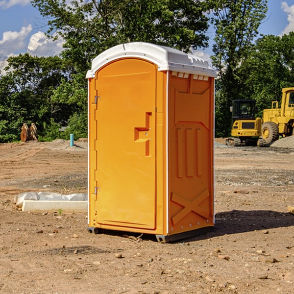 how often are the porta potties cleaned and serviced during a rental period in Landfall MN